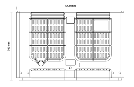 Контейнер Europlast CT/R4 перфорированный на 4-х ножках 1200х1000х760 цена