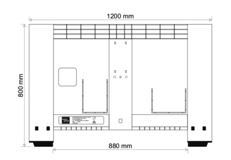 Контейнер Europlast CT/HЕ полимерный сплошной на 4-х ножках 1200х800х800 купить